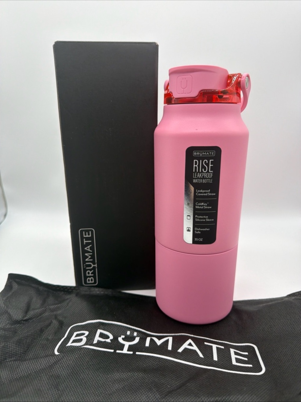 Brumate Rise 35oz Primrose Travel Covered Straw Cup FLAW READ